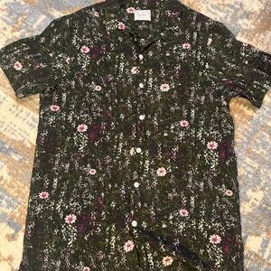 PacSun Dark Green Floral Men's Shirt